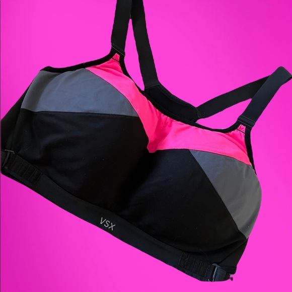 Victoria's Secret Other - Victoria’s Secret sport vsx size large womens padded sports bra pink strappy